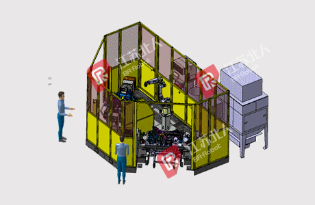 Automated welding line for a group cockpit parts